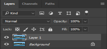 Convert a layer into a smart object step 1