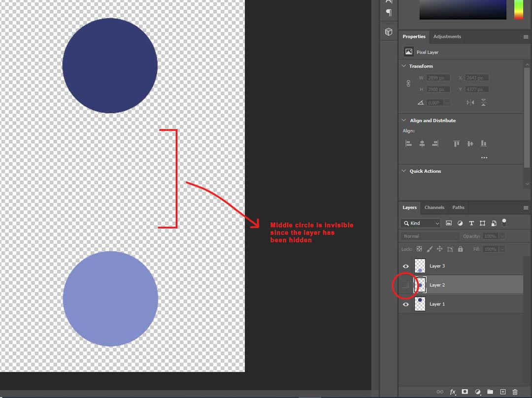 Photoshop blue dots document
