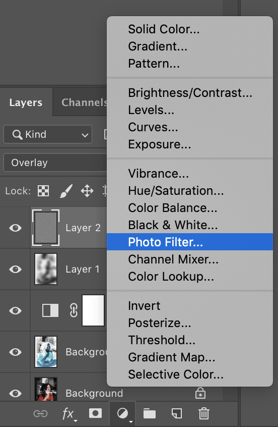 photo filter adjustment photoshop