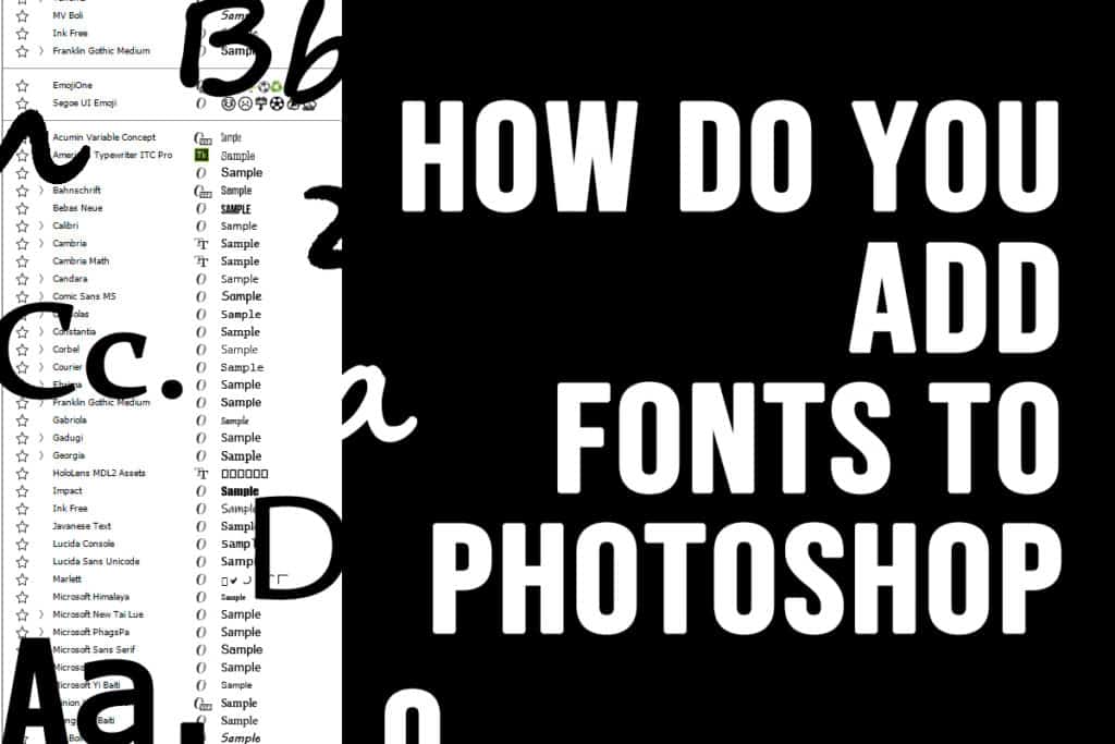 how do you download fonts to photoshop