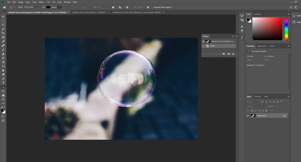 soap bubble image in photoshop