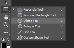 shape tool different shape available photoshop toolbar