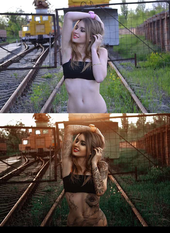 before and after photoshop
