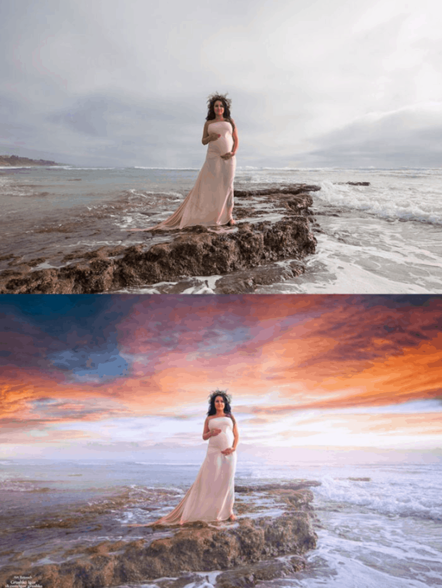 before and after photoshop images