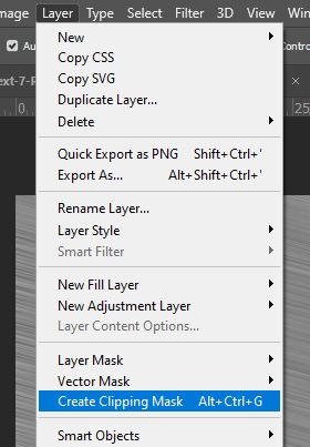 photoshop create clipping mask