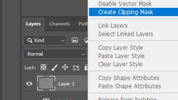 photoshop create clipping mask