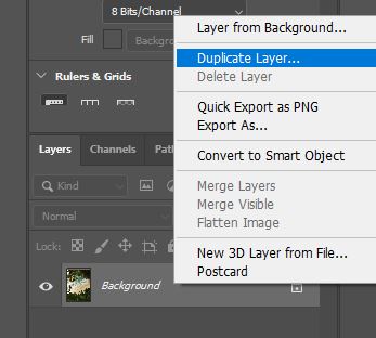 duplicate layer in photoshop
