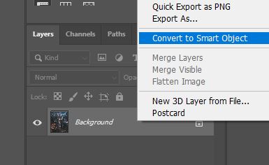 Convert to smart object photoshop