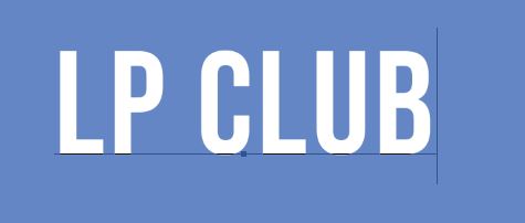 LP CLUB written on blue background