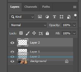 photoshop move layers in the layer panel