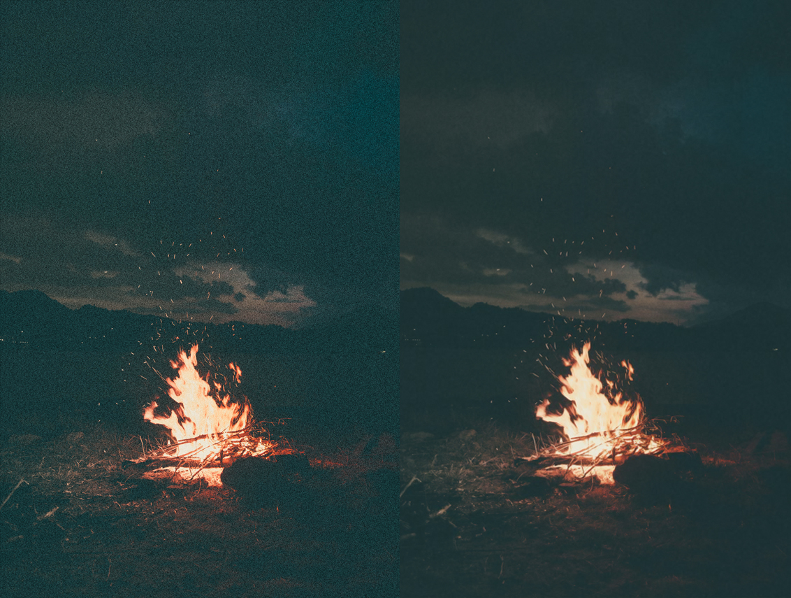 before after noise reduction