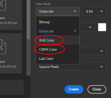 disable grayscale mode photoshop