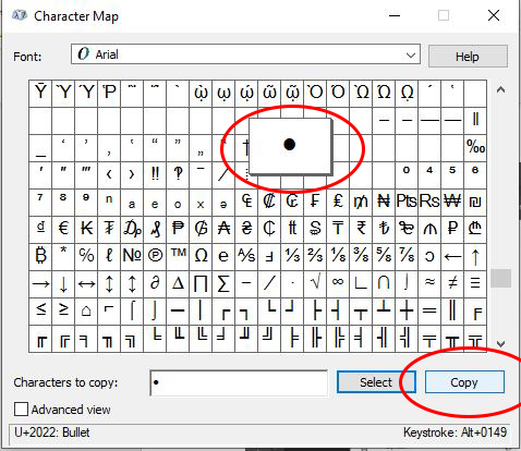 character map windows