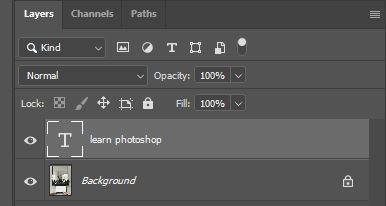 learn photoshop text layer photoshop