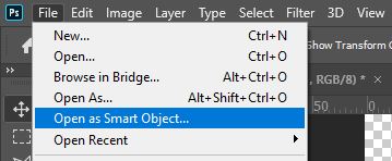 open as smart object photoshop