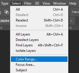 select color range photoshop
