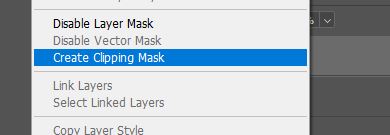 create clipping mask photoshop