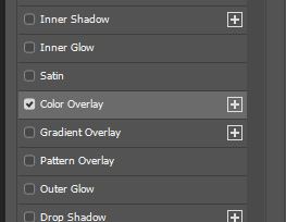 color overlay layer style option photoshop