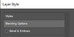 blending option layer style