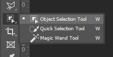 photoshop object selection toolbar