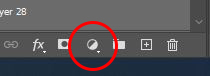 photoshop adjustment layers icon in layer panel