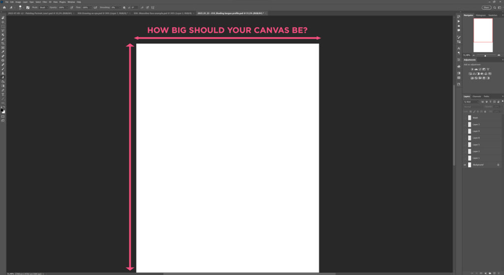 How Big Should Your Canvas Be in Photoshop?